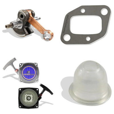 Kit virabrequim 2x juntas tampa bulbo roçadeira Intertec 430 compatíveis