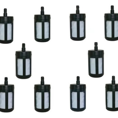 Kit 10 filtro gasolina metal bico fino para roçadeira