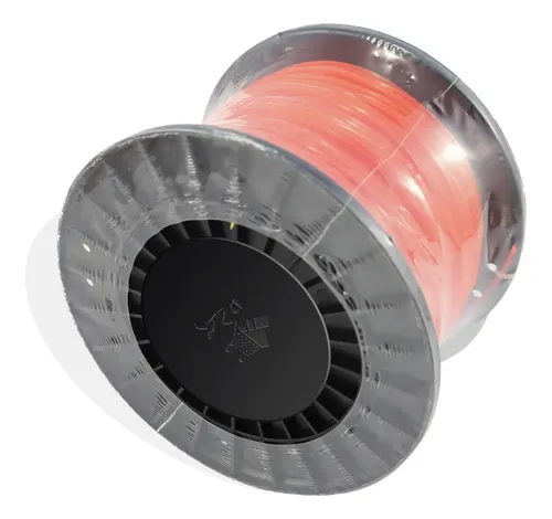 Bobina de fio nylon quadrado 2,0mm 1kg laranja para roçadeira Intertec