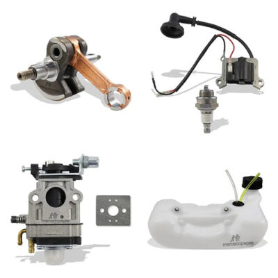 Kit virabrequim bobina carburador tanque para roçadeira 43cc Intertec, Branco, Ferrari, Garthen, Kawashima