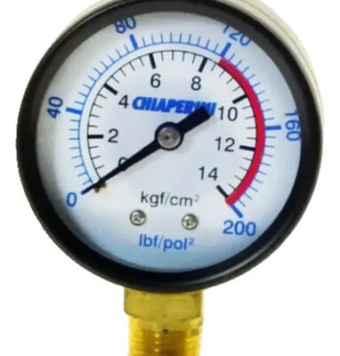 Manômetro vertical para compressor Chiaperini 200 PSI