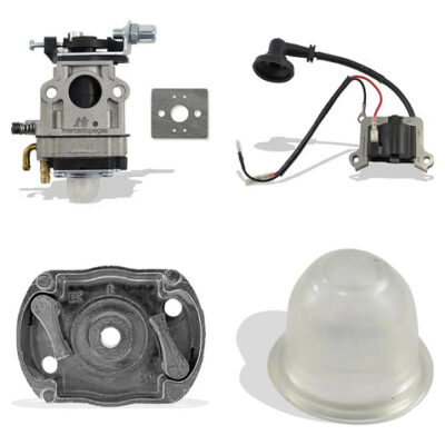 Kit carburador bobina partida bulbo roçadeira 52cc Branco, Ferrari, Garthen