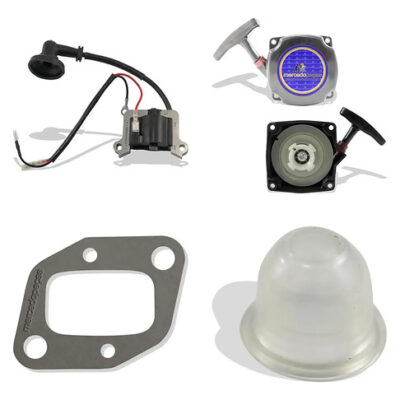 Kit bobina tampa juntas bulbo para roçadeira Intertec 430, Branco, Ferrari, Garthen