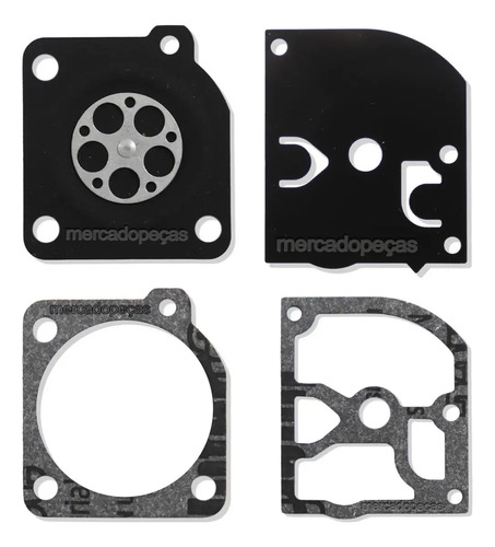 Kit diafragma reparo carburador para roçadeira Husqvarna 232, 322, Stihl FS85