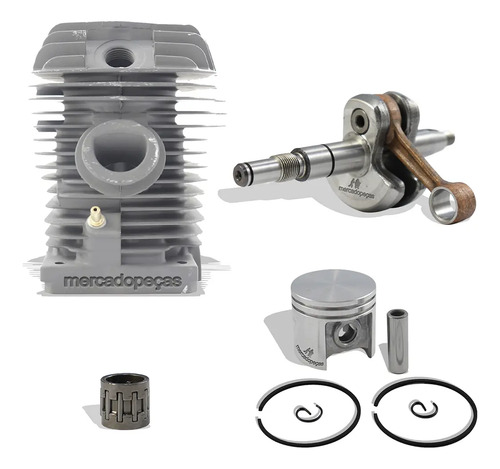 Kit cilindro pistão virabrequim gaiola para motosserra Stihl 025 e 250