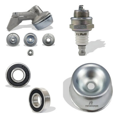 Kit transmissão 2x vela rolamento tampa para roçadeira Stihl FS120, FS200, FS44, FS55, FS80, FS85, KA85, Husqv