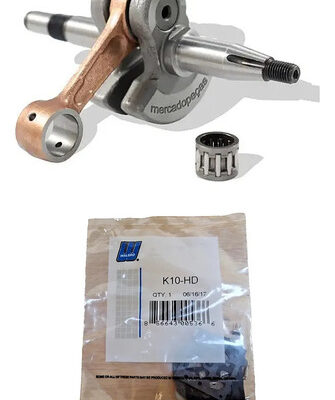 Kit virabrequim e reparo carburador para motosserra Husqvarna 362, 365, 371, 372, 372XP