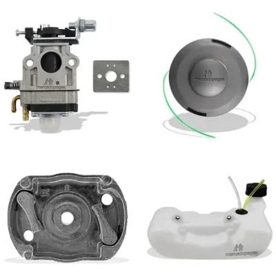 Kit carburador carretel partida tanque para roçadeira 43cc Toyama, Branco, Ferrari