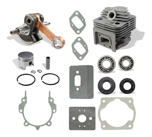 Kit cilindro rolamento virabrequim retentor roçadeira 52cc