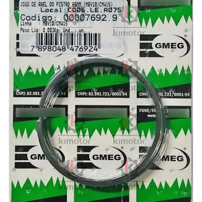 Jogo de anéis 65mm para compressor Motomil Chiaperini