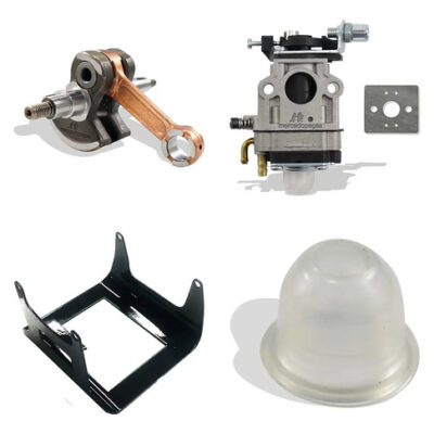 Kit virabrequim, carburador e bulbo para roçadeira 43cc Toyama RT43L, TBC43X, Branco BR43A, Ferrari RG-43CC, G