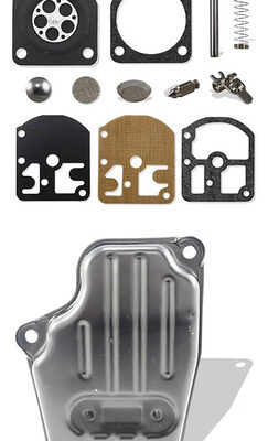 Kit reparo carburador e escapamento Zama para roçadeira Stihl FS160 FS220 FS280 FS290