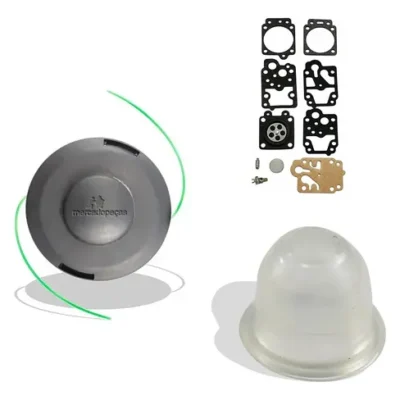 Kit 2x carretel reparo carburador para roçadeira Husqvarna 143R, 235, 236R