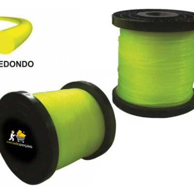 Fio de nylon redondo 2mm 1kg verde para roçadeira