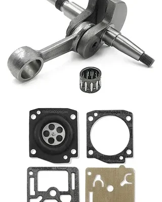 Kit virabrequim reparo carburador para motosserra Stihl MS382, MS038, MS380, MS381