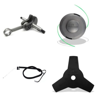 Kit virabrequim 2x carretel acessório lâmina para roçadeira Husqvarna 236R, Stihl