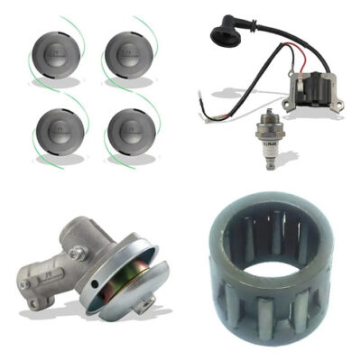 Kit carretel, bobina, transmissão e rolamento para roçadeira Stomp, Branco, Ferrari, Garthen, Intertec
