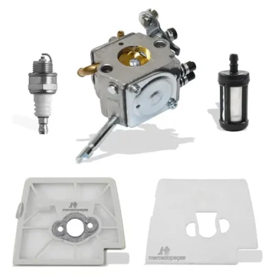 Carburador com vela e kit filtros para roçadeira Stihl FS220 FR220 FS160 FS280