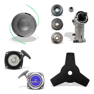 Kit 2x carretel, transmissão, tampa e lâmina para roçadeira Husqvarna 143R2, 235, 132R, 142R, 143R, 235R, 236R