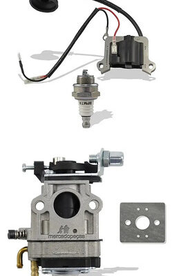 Kit bobina e carburador para roçadeira 43cc Intech, Branco, Ferrari, Garthen, Kawashima, Nagano, Stomp, Tekna,