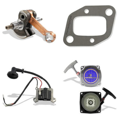 Kit virabrequim 2 juntas bobina tampa para roçadeira Intertec 430 431