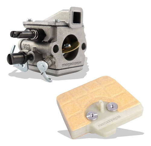Carburador e filtro ar para motosserra Stihl MS034, MS036, MS360