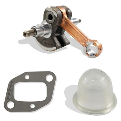 Kit virabrequim, juntas e bulbo para roçadeira Toyama, Branco, Ferrari, Garthen, Intertec 430, 431