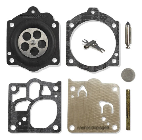 Kit reparo membrana carburador para motosserra Husqvarna 61N, 288, 364, 394, 950, Stihl 064, MS056, MS066