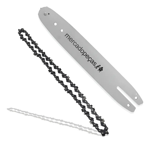 Kit sabre e corrente 12 3/8 1.3mm 22 dentes para motosserra Stihl MS170 MS180