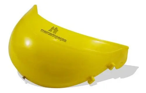 Máscara proteção facial em tela de aço para roçadeira amarelo - Imagem 3