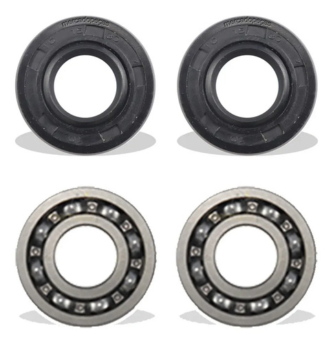 Retentor e rolamentos do virabrequim para motosserra Stihl 250, MS025, MS170, MS210, MS230