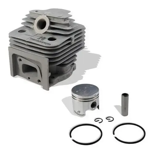 Kit cilindro juntas vela para roçadeira Tramontina 43cc compatível Branco Ferrari - Imagem 2
