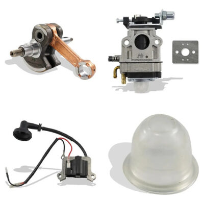 Kit virabrequim carburador bobina bulbo para roçadeira 43cc Toyama, Branco, Ferrari, Garthen, Intertec