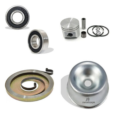 Kit 2x rolamento pistão partida tampa para roçadeira Stihl FS220, FS280, MS038, MS051, MS066, MS382, MS661