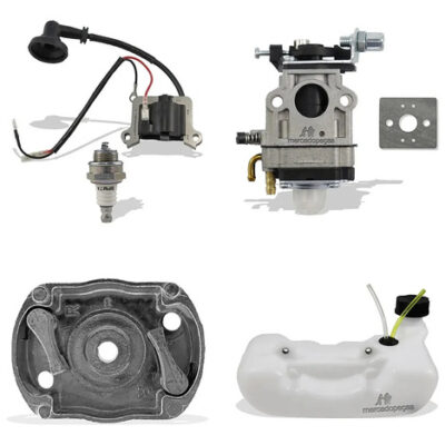 Kit bobina carburador partida tanque para roçadeira 43cc Toyama, Branco, Ferrari