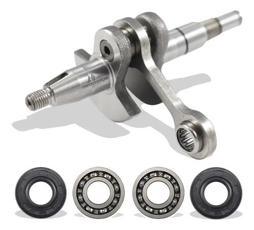 Virabrequim com biela e retentores para motosserra Stihl 018, MS170, MS180