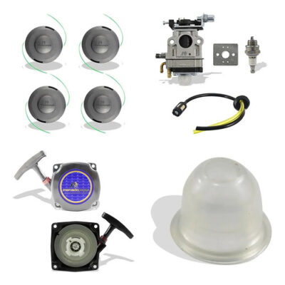 Kit 2x carretel carburador tampa bulbo para roçadeira 43cc