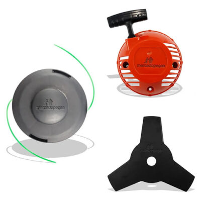 Kit 2x carretel tampa lâmina roçadeira Husqvarna 128R, 143R, 143R2, Branco BR43A