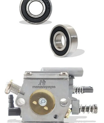 Kit 2x rolamento carburador para motosserra Stihl MS038, MS051, MS066, MS382, MS661 e Stihl FS220, FS280