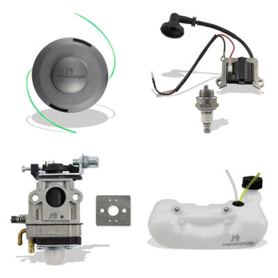 Kit 2x carretel bobina carburador tanque para roçadeira 43cc Husqvarna Branco