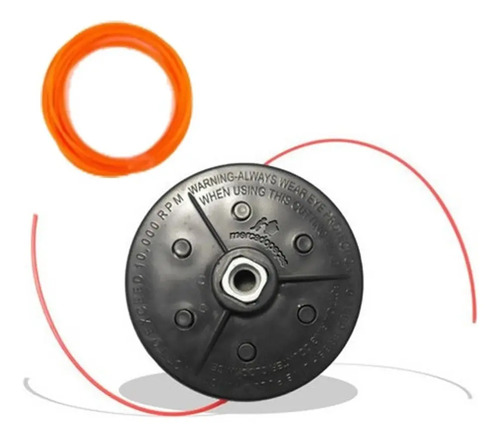 Carretel manual fio nylon para roçadeira Vulcan VR430H compatíveis - Imagem 2