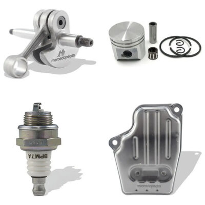 Kit virabrequim pistão vela escape para roçadeira Stihl FR220, FS160, FS220, FS280, FS290
