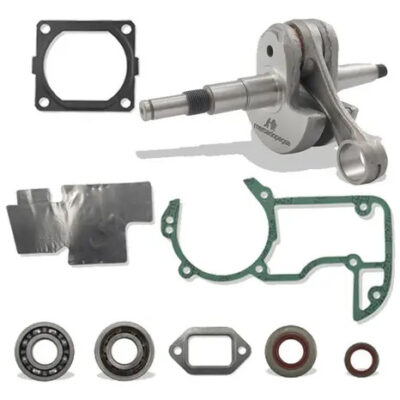 Eixo manivela com juntas, rolamento e retentor para motosserra Stihl MS066, MS650, MS660