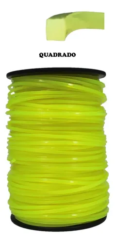 Bobina fio nylon quadrado Intertec Pro roçadeira 2,7mm 1kg verde - Imagem 2
