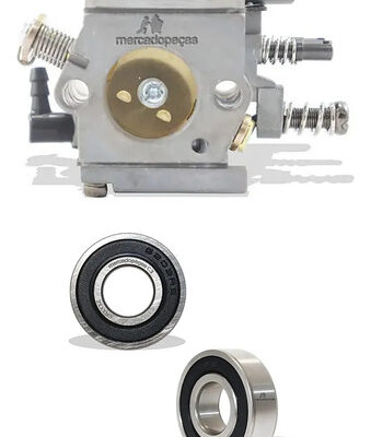 Kit carburador rolamento motosserra Stihl MS038, MS380, MS381