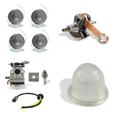Kit 2x carretel virabrequim carburador bulbo para roçadeira 43cc Stomp, Branco
