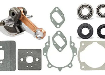 Kit virabrequim com rolamento, retentor e juntas para roçadeira 52cc