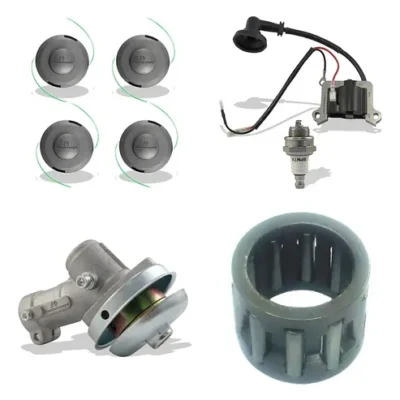 Kit carretilha bobina transmissão com 2 rolamentos para roçadeira Toyama RT43L e compatíveis