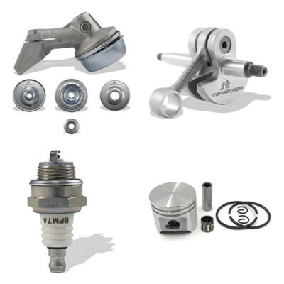Kit transmissão virabrequim 2x vela pistão para roçadeira Stihl FS120, FS44, FS55, FS80, FS85, KA85, Husqvarna