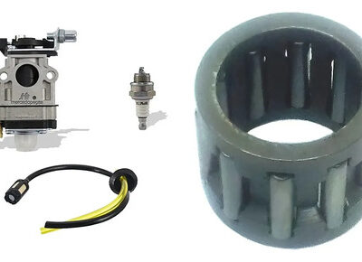 Kit carburador e 2 rolamentos para roçadeira Toyama RT43L, Branco BR43G, Kawashima, Bandai